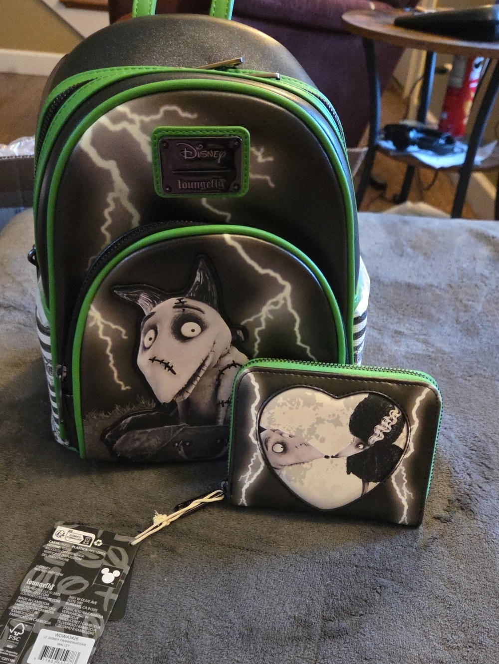 Loungefly Frankenweenie Sparkie Backpack And Wallet